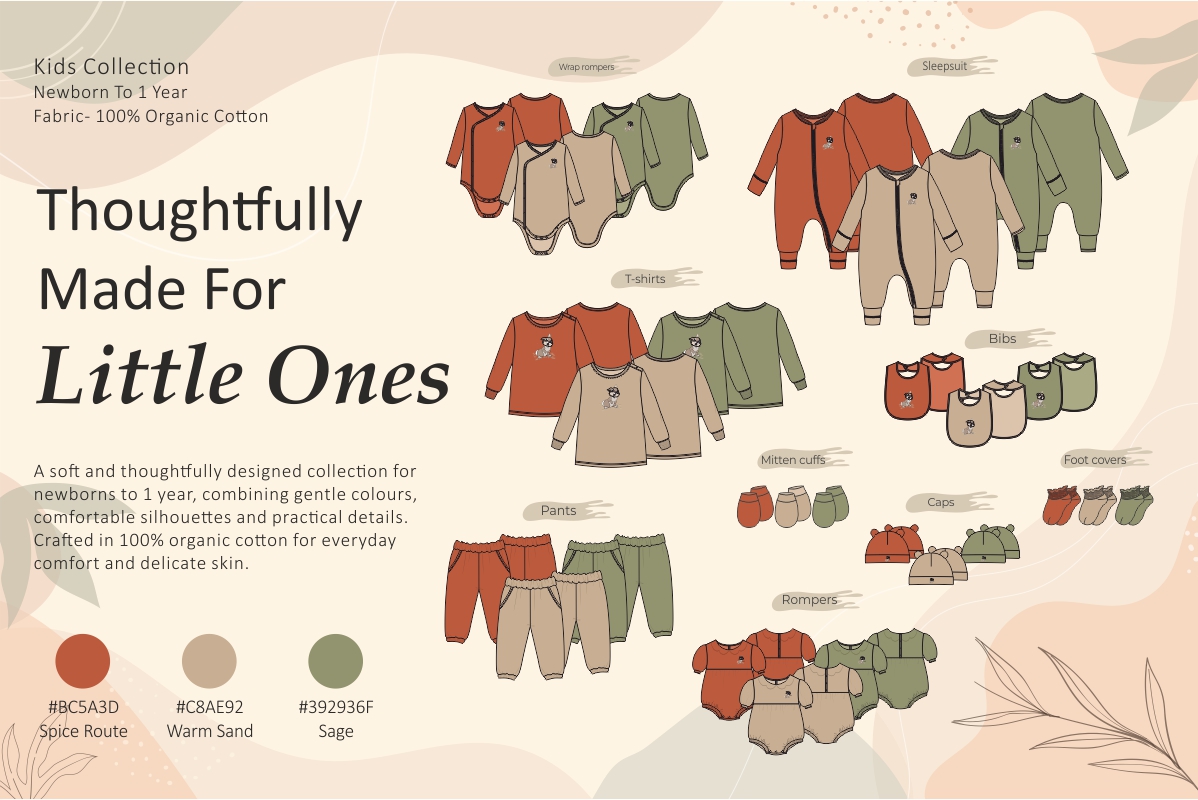 Kidswear collection line sheet