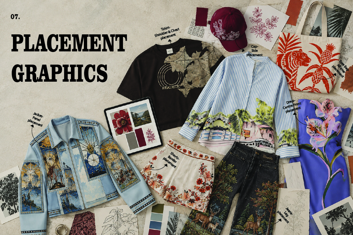 Sleeve print placement design