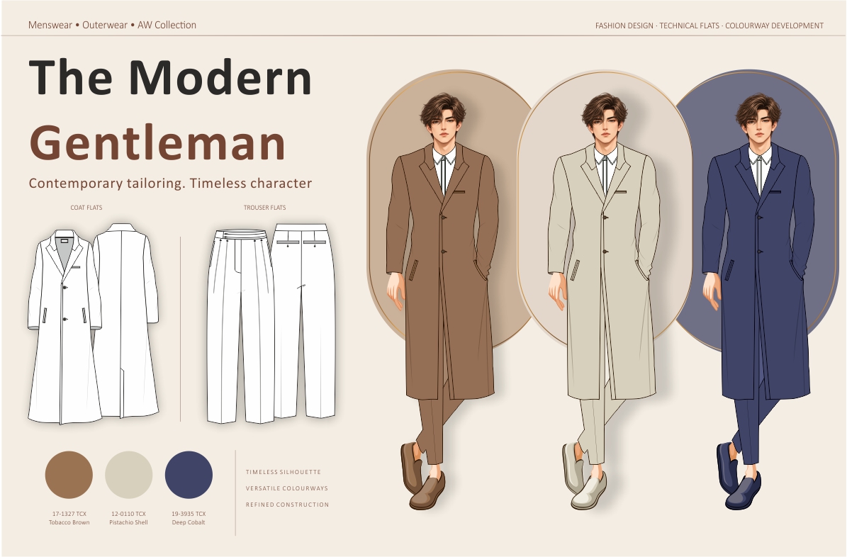 Outerwear concept fashion sketch