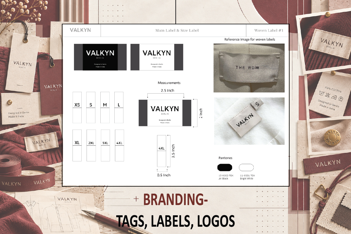 branding and trims details portfolio tech packs