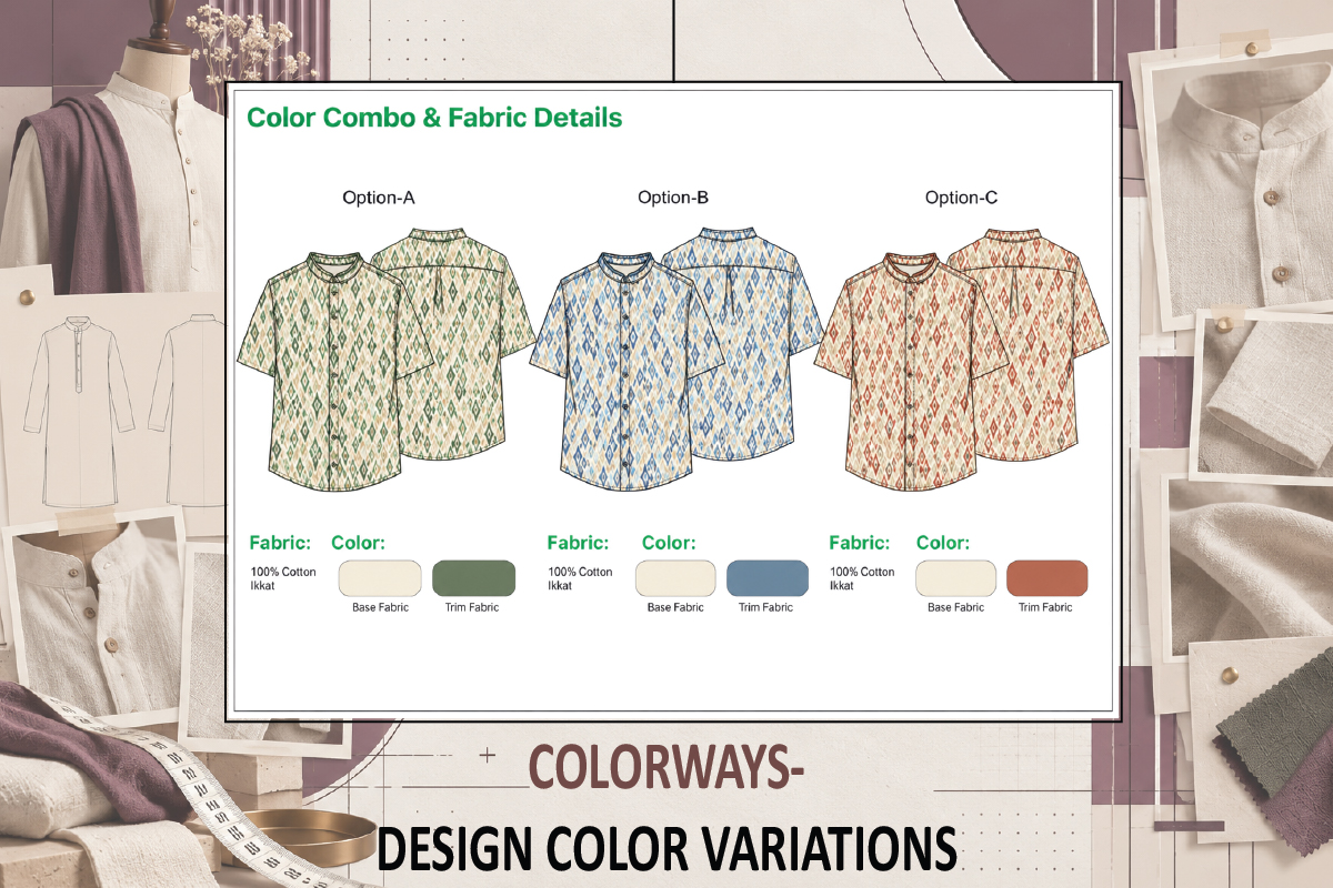 color options for tech pack portfolio tech packs